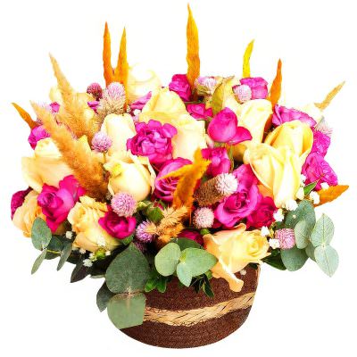 Корзиночка цветочная «Благородные Тюльпаны»